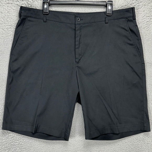 Nike Golf Mens Tour Performance Chino Shorts 38 Black Flay Front Pocket Stretch